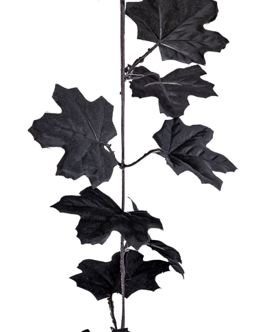 Vertikale Hängeschnur mit schwarzen Blättern L. ca. 190 cm in Beutel
