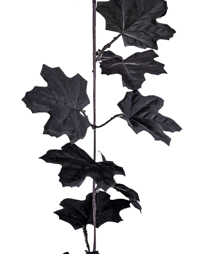 Black leaves garland cm. 190 in bag