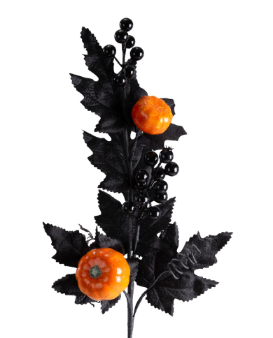 Bouquet floral Halloween sur tige, hauteur 68 cm environ avec étiquette volante/étiquette