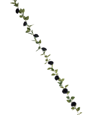 Black roses garland cm. 220 with label
