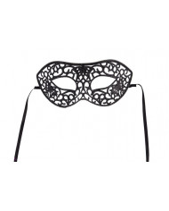 Carved chinless mask with black glitter, ideal for Halloween or