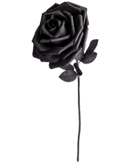 Rose noire géante en EVA diamètre 40 cm hauteur 100 cm environ avec étiquette volante/étiquette