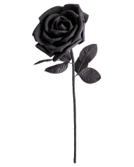 Rosa nera in eva diam.cm.30 h.cm.75 ca. con cartellino/etichetta