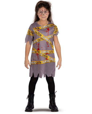 Costume Caution zombie girl tg.VIII in busta con gancio
