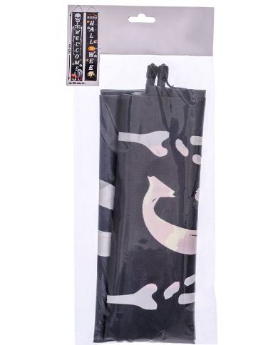 2 Happy Halloween fabric banners h.cm.180 x l.cm.30 in pbh