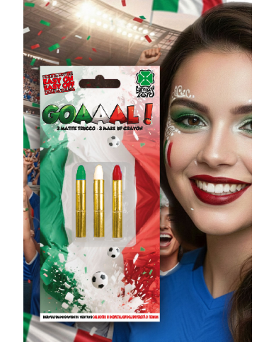 3 "Italy" make up sticks in blister card