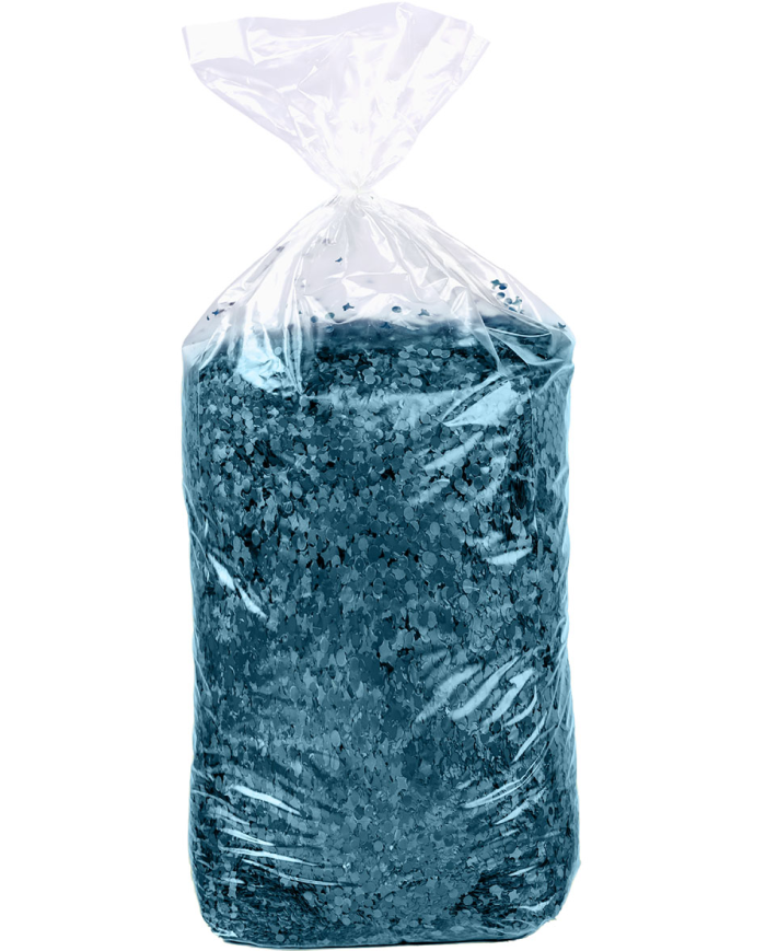 Sacco coriandoli blu kg.10 ca. con cartellino/etichetta