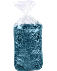 Sack Blauer Konfetti, ca. 10 kg, mit Pappschild/Etikett