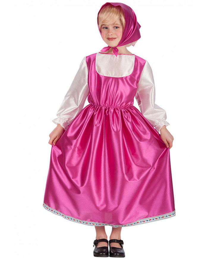 Satin dress with headpiece