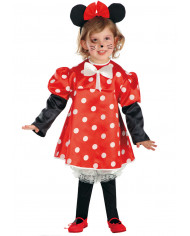 Minnie Mouse costume for kid with satin printed dress, pants Minnie Mouse costume for kid with satin printed dress, pants