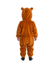 Capybara-Kinderoverall aus Kunstfell mit Kapuze GR.00 (6/12 Monaten) in Beutel mit Haken