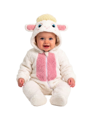 GRENOUILLÈRE AGNEAU TAILLE 00 (6/12 MOIS) EN FAUSSE FOURRURE POLAIRE AVEC CAPUCHE, EN SAC AVEC CROCHET