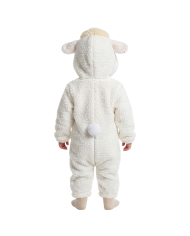 Schäfchen-Kinderoverall aus Kunstfell mit Kapuze GR.00 (6/12 Monaten) in Beutel mit Haken