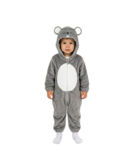Mäuschen-Kinderoverall aus Kunstfell mit Kapuze GR.00 (6/12 Monaten) in Beutel mit Haken