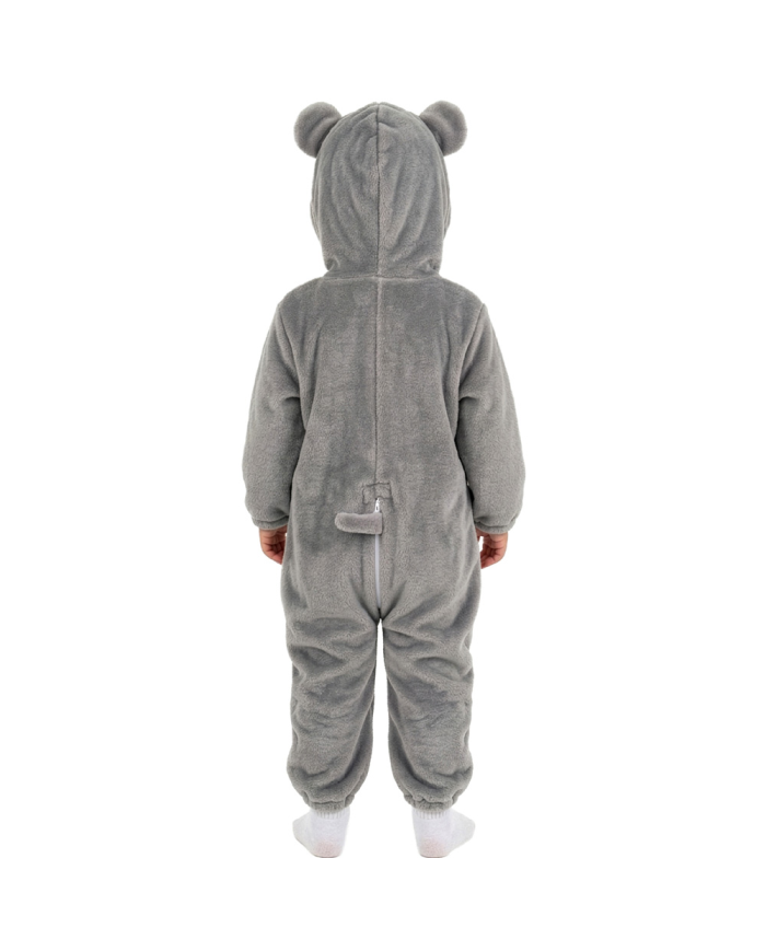 LITTLE MOUSE FLEECE JUMPSUIT W/HOOD , SIZE 00 (6/12 MONTHS) IN BAG W/HOOK