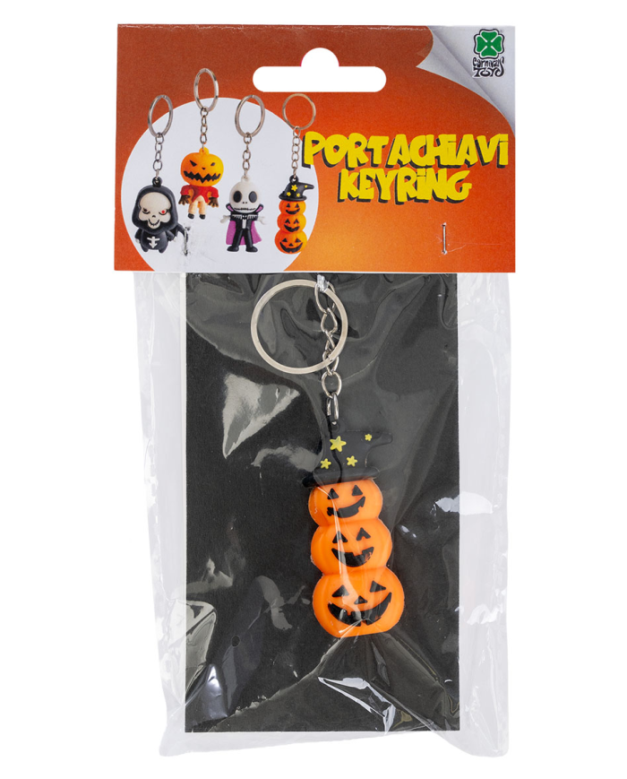Halloween-Schlüsselanhänger 4 versch. Modelle auf Pappkarton