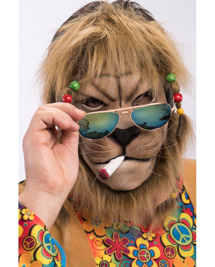 Carnival Toys Maschera intera leone in tessuto elasticizzato 