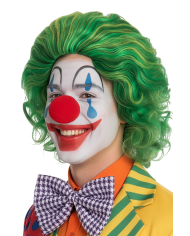 Parrucca clown verde in busta c/gancio
