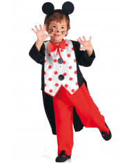 Mickey Mouse costume for kid with fabric and satin coat, pants