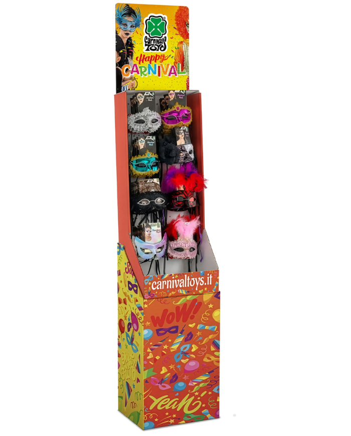 CARNIVAL MASKS ASS.MOD. (48 PCS) ON DISPLAY H.CM.165X40X30
