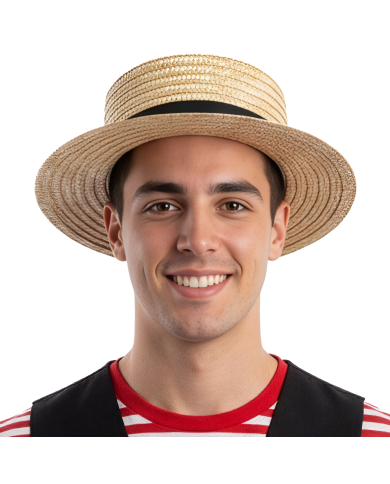 Sombrero gondolero con etiqueta colgante/etiqueta adhesiva
