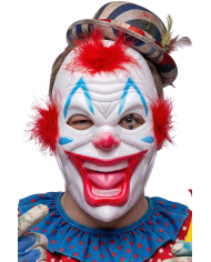 Hard Pvc Clown Mask W/Header