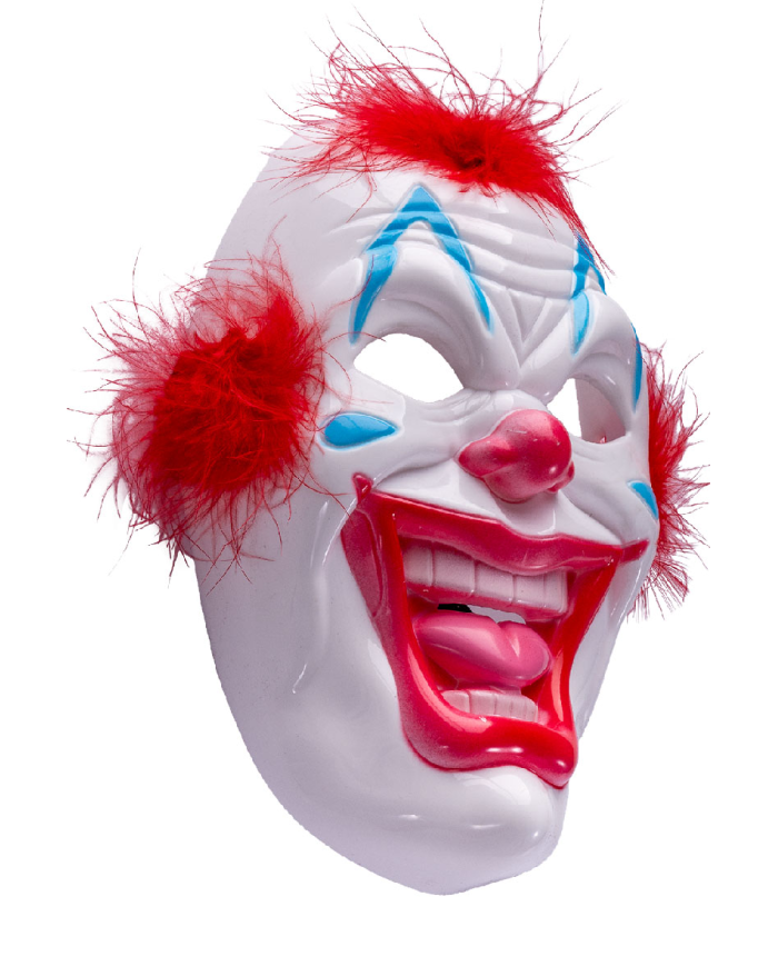 Hard Pvc Clown Mask W/Header