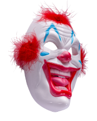 Hard Pvc Clown Mask W/Header