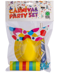 Party Set (1 Hat,1 Streamer,1 Domino,1 Horn) In Pbh
