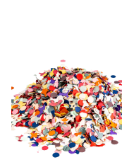  Confeti gigantes multicolor de unos 150 gr y unos 2 cm de diám. en bolsa