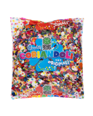 Confettis multi-couleurs, 150 g environ, diamètre 2 cm environ dans une pochette
