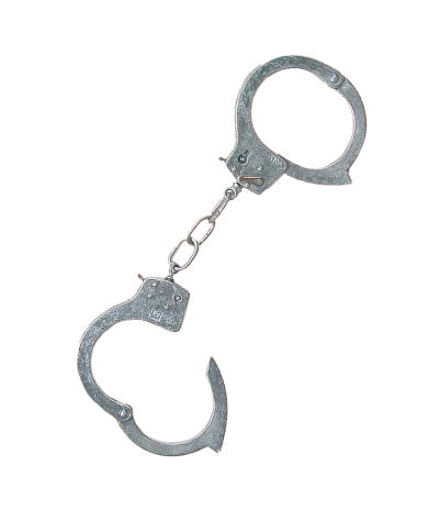 Handschellen aus Metall in Sichtverpackung