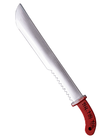 Coutelas sanglant, h. 60 cm env., sur papier cartonné