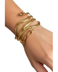 Bracelet avec serpent doré, avec étiquette cartonnée pliée