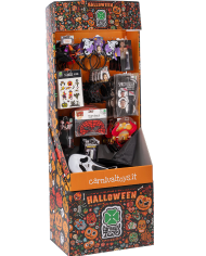 Assortiment Halloween sur un présentoir H.cm.190xL.60xP.35 environ (140 pcs)