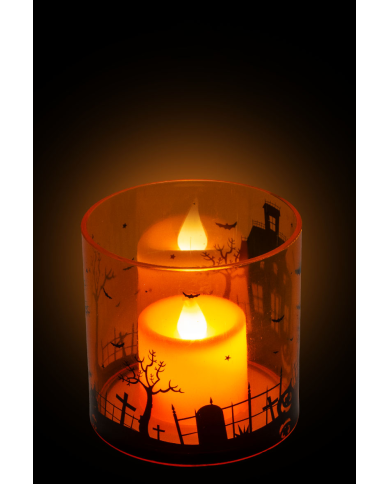 Porte-bougie avec t-light h. env. 8 cm (piles comprises) dans une boîte