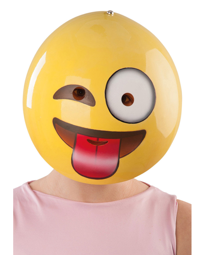 MASCHERA EMOZIONE LINGUACCIA IN PLASTICA C/CERCHIETTO C/CAV.