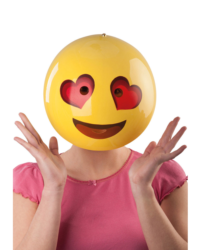 MASCHERA EMOZIONE CUORI IN PLASTICA C/CERCHIETTO C/CAV.