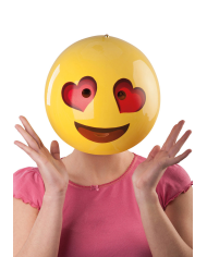 MASCHERA EMOZIONE CUORI IN PLASTICA C/CERCHIETTO C/CAV.