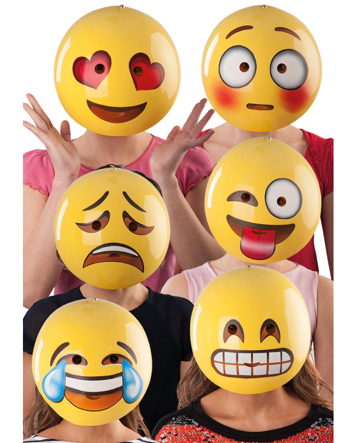 MASCHERA EMOZIONE IN PLASTICA C/CERCHIETTO MOD.ASS. C/CAV.