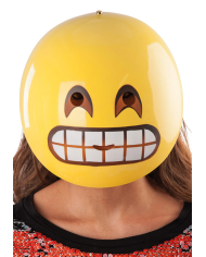 MASCHERA EMOZIONE SORRISO IN PLASTICA C/CERCHIETTO C/CAV.