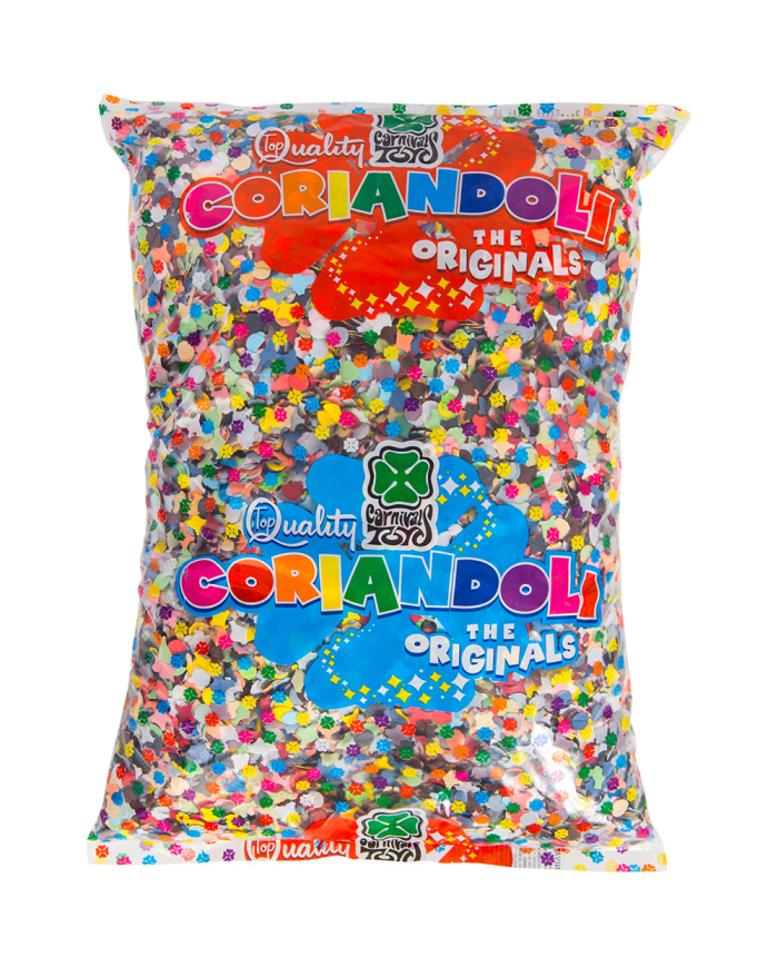 Confettis  multicouleur gr.200 environ dans une pochette