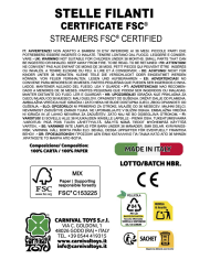 100 mixed streamers in certified paper