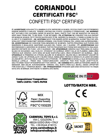 Confettis 100 gr environ certifiés FSC®