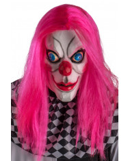 Latex horror mask with the appearance of a scary clown. A very