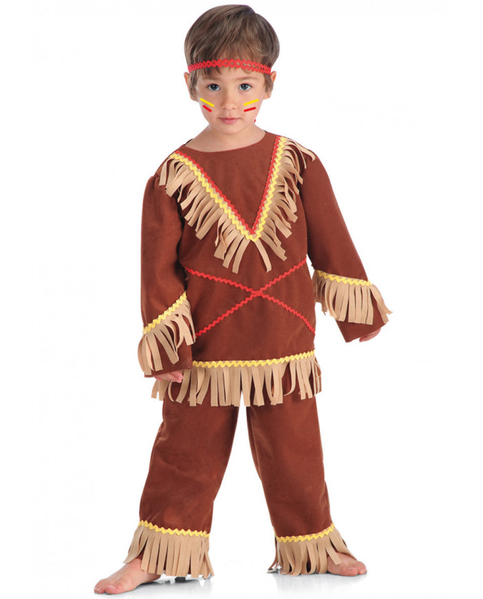 Indian costume for kid with velvet coat and pants with fringes Indian costume for kid with velvet coat and pants with fringes