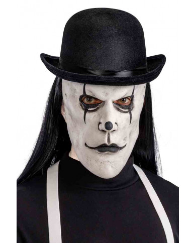 Maschera adulto, in lattice, bianca con bocca, occhi e naso