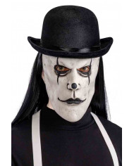 White latex mask with black mouth, eyes and nose. Ideal for White latex mask with black mouth, eyes and nose. Ideal for