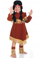Costume da pellerossa Piccola Luna per bambina. Comprende abito Costume da pellerossa Piccola Luna per bambina. Comprende abito