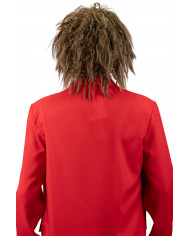 Latex mask with hair depicting a disfigured Joker, character